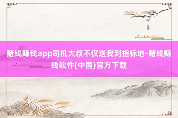 赌钱赚钱app司机大叔不仅送我到指标地-赌钱赚钱软件(中国)官方下载