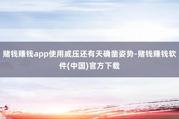 赌钱赚钱app使用威压还有天确凿姿势-赌钱赚钱软件(中国)官方下载