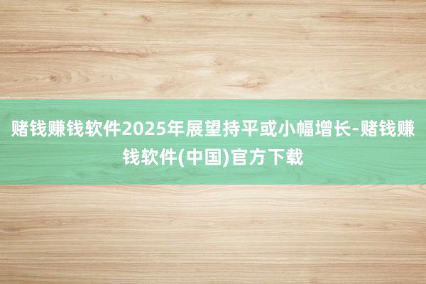 赌钱赚钱软件2025年展望持平或小幅增长-赌钱赚钱软件(中国)官方下载