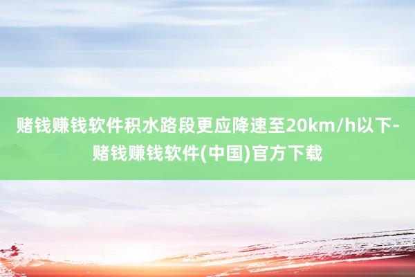 赌钱赚钱软件积水路段更应降速至20km/h以下-赌钱赚钱软件(中国)官方下载
