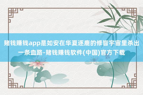 赌钱赚钱app是如安在华夏逐鹿的修皆宇宙里杀出一条血路-赌钱赚钱软件(中国)官方下载