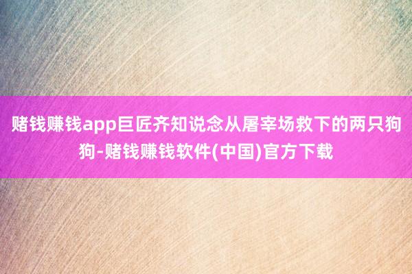 赌钱赚钱app巨匠齐知说念从屠宰场救下的两只狗狗-赌钱赚钱软件(中国)官方下载