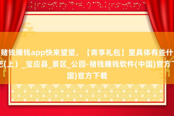赌钱赚钱app快来望望，【青享礼包】里具体有些什么吧(上）_宝应县_景区_公园-赌钱赚钱软件(中国)官方下载
